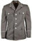 Offiziersjacke für die deutsche NVA-Armee, offizielle Uniform, grau, Militär, NEU, GRAU, Groß