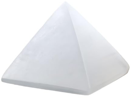 1 pezzo da 3 cm di piramide di selenite, piramide di di quarzo, alto, gesso grezzo