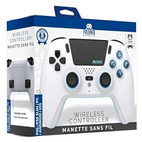 Born To Vape presente Manette Bluetooth pour PS5 LED - Blanche et son sticker BTV exclusif collectionnable