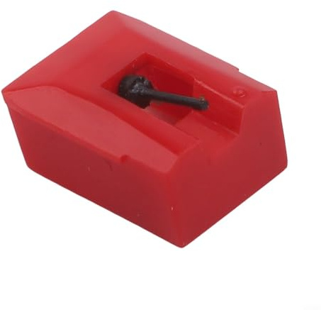 Compatible with AT-LP120 USB Player Elliptical Design(Red) | Elliptical tip, deeper groove tracking, enhanced high frequencies, for crisp audio detail, reduced distortion