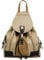 Caspar TS1028 Damen Tasche Handtasche Rucksack Umhängetasche - diverse Modelle, Farbe:#15117 braun beige schwarz Rucksack, Größe:One Size