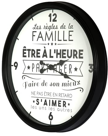 HOME DECO FACTORY The Wanduhr, 50cm x 6cm x 50cm, schwarz, HD4680