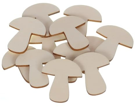 Holz Pilze - 1-10cm Streudeko Basteln Deko Tischdeko, Größe:Pilze 10cm, Pack mit:10 Stück