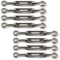 Flomore M4 Spannschloss 304 Edelstahl, 8 Stück, Silber, Mittel, Drahtseilspannung, Kabelzug, Ergonomisch, Edelstahl 304, 100%