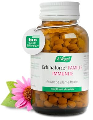 A.VOGEL - Echinaforce famille – Complément alimentaire – Améliore la résistance de l’organisme - Pour l'hiver - Extrait de plante fraîche d’echinacea – Actifs végétaux – Immunité - 400 comprimés