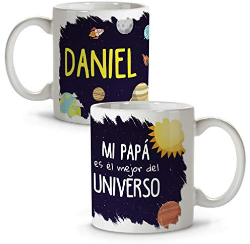 LolaPix Taza súper papá personalizada. Regalo personalizado. Día del Padre. Varios diseños capacidad 330ml. #1 Papá