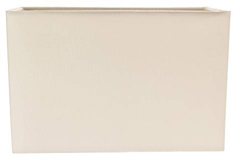 Contemporary and Stylish Soft Cream Linen Fabric Rectangular Lamp Shade for Wall Ceiling or Table - 29cm Length 60w Maximum Suitable for the Home or Commercial Usage by Happy Homewares