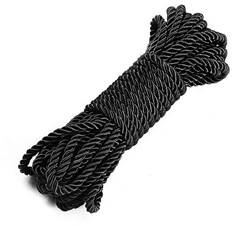 Welike Multipurpose 8mm Nylon Rope - Durable Long Rope (10m / 32ft) (Black)