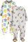 Simple Joys by Carter's 2-Pack Neutral Fleece Footed Sleep And Play Traversine per Neonati e Bambini, Bianco Gufi/Grigio Scimmia, Prematuro (Pacco da 2) Bimbo