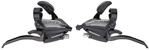 SHIMANO ST-EF500-4 Fahrrad Schalt-/Bremshebel Set - 3x8 Gang EZ-Fire Plus 4F-Legierung - f r V-Brake - Schwarz - ESTEF5004PV8A3