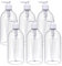 Pack of 6 Clear PET Empty Refillable Clear Bottles 500ml With Lotion Tops For Soap Gel Liquid Containers for Essential Oils, Cleaning Products, Shampoo, Lotion, With Tops