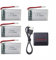 ZYGY 4pcs 3.7V 600mah Lithium Akku und 4 in 1 Ladegerät für MJX X708 X708W X709 UDI U45 U45W U42 U42W SYMA X5C X5SW X5SC S5 S5C S5W E32HW SS40 FQ36 T32 T5W H42 CW4 RC Quad-Rotor-Drohne