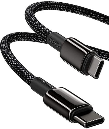 Baseus USB C Kabel, 100W PD 5A QC 4.0 Schnellladung USB C auf USB C, Zinklegierung Typ C Ladekabel für iPhone 15 Pro/14/13/12 MacBook Pro 2020 iPad Air Samsung Galaxy S22 S21 S20, Steam Deck 2m