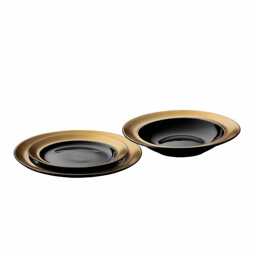 Berghoff - Juego de platos de 3 piezas negro