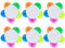 STOBOK Blütenblätter Textmarker Form Aquarell Fluoreszierende Stifte mit 5 Farben für Journal Planer Hinweis Unter Und Färbung Buch 6 Pcs