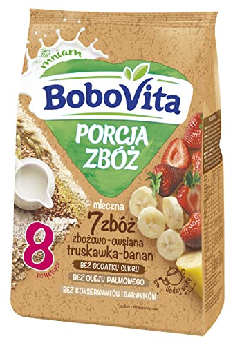 BoboVita Portion Getreide Milchkasche 7 Getreide/Hafer Erdbeerbanane nach 8 Monate 210 g