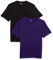 Amazon Essentials Men's T-Shirt Regular-Fit Short-Sleeve Crewneck Pocket, Pack of 2, Black/Dark Purple, 6XL Plus Tall