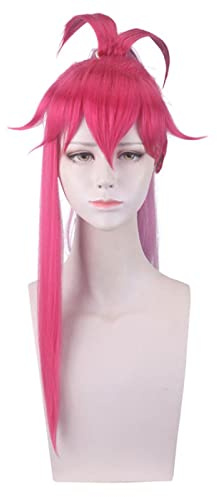 Anime Role Play For Cafe Cutie Sivir Cosplay Wig 85cm Rose Gradient Blue Straight Wigs