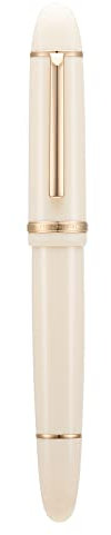 Jinhao X159 Fine Nib Fountain Pen, White with Golden Clip Acrylic Big Size Writing Pen