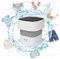 Portable washing machines low noise,WMLBK Mini washing machine and dryer 9L Blue light + silver ion sterilization Mini Foldable Washing Machine with Drain Basket for Washing Underwear