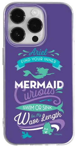 ERT GROUP Handyhülle für Apple iPhone 14 PRO Original und offiziell Lizenziertes Disney Muster Ariel 002 optimal an die Form des Handy angepasst, hülle aus TPU
