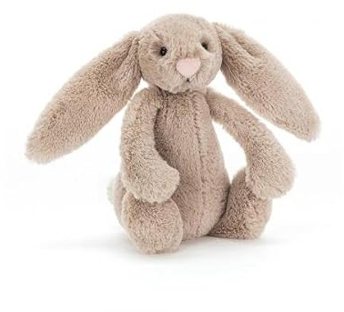 Jellycat Bashful Beige Bunny Small - L: 8 cm x l: 9 cm x h: 18 cm