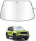 CKPEOR Parasol para Parabrisas Delantero para Jeep Renegade 2015-2023 SUV, Parasol para Ventana Bloques Plegables Rayos UV Mantienen tu Coche más Fresco,Silver and Black