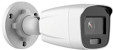 HiLook Bullet Security Camera, Indoor/Outdoor CCTV, IPC-B159H, 2.8MM Wide Lens, imaging 5MP, Coloured Night Vision, 30m White Light, PoE Power Over Ethernet, 24/7 colourful imaging