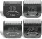 10/7FC/5FC/4FC Edelstahl Hundeschermaschinenklingen,kompatibel mit Heiniger/Andis/Oster A5/Wahl KM10 Serie,4er-Pack-Schwarz