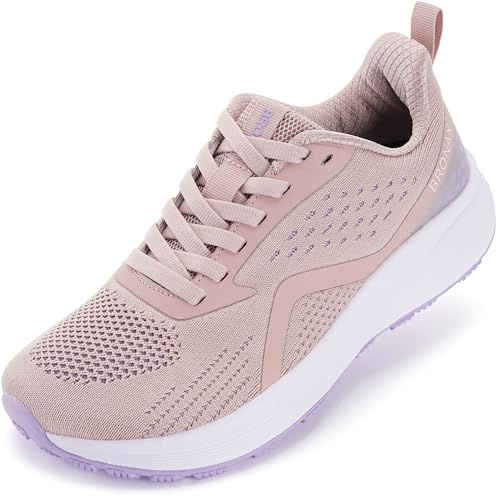 BRONAX Damen-Laufschuhe mit breiter Zehenpartie, breite Sport-Tennis-Sneaker mit Gummi-Außensohle