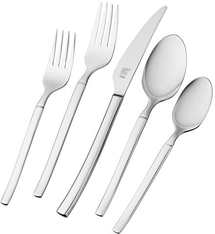 ZWILLING Premier Series Satin Opus Besteck-Set, 45-teilig, aus speziellem Stahl, perfekt für fast 300 Jahre, spülmaschinenfest, Service für 8 Personen, mattes Finish (nicht poliert)