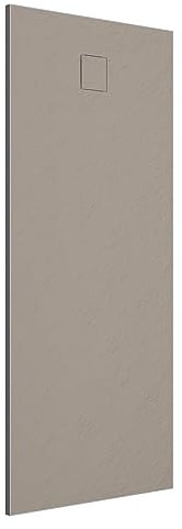 Piatto Doccia 70x160 cm Marrone Effetto Pietra Rettangolare in SMC Riducibile Samos