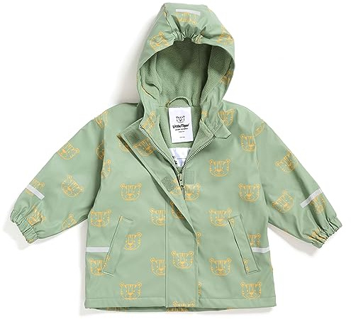 Regenjacke für Kinder | mit Fleece gefüttert | Öko-Tex | winddicht | wasserdicht | Kapuze | Kinder Matschjacke Matschhose für Jungen und Mädchen
