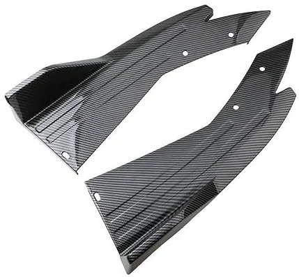 KaTiak Heckspoiler 1 Paar Universal Fender Lip Splitter Rock Modifizierte Stoßstange Canard Protector Diffusor für Audi A1 A3 A4 A5 A6 A7 A8 B6 B7 B8 B9 C6 C7 C8 D3 D4 D5 D6,B/Carbon Fiber