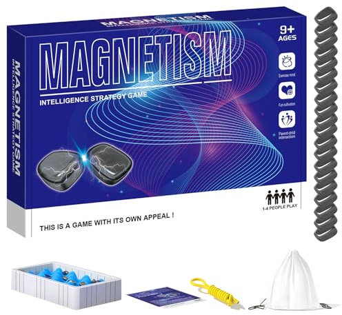 DUOPAI Magnetic Effect Chess Set Battle Chess, Magnetisches Schachspiel Steine, Strategie-Tisch-Magnetspiel mit Schwammrille/Seil, Pädagogisches Dame-Spiel, Verbessert die Kreativität