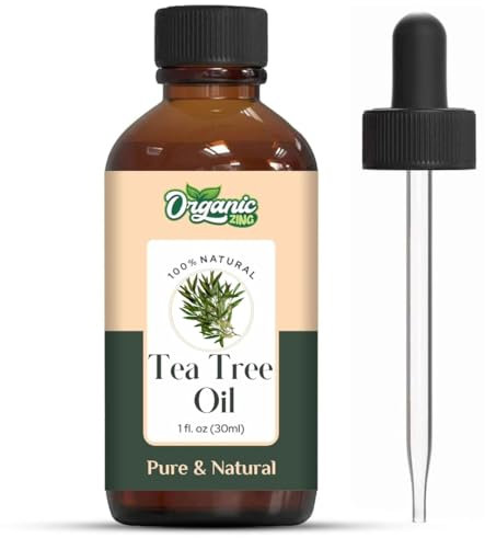 Organic Zing Tea Tree (Melaleuca Alternifolia) Oil | Pure & Natural Essential Oil for Aroma, Diffusers, Skincare & Haircare - 30ml/1.01fl oz
