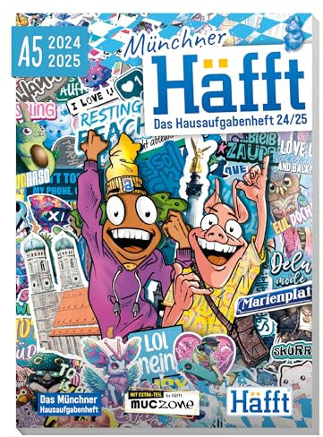 Häfft® Original Hausaufgabenheft 2024/2025 A5 München ultimativer Schülerkalender, Schülerplaner - nachhaltig & klimafreundlich