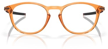 Oakley Ox8105 Pitchman R Brillenrahmen für Herren, rund, verschreibungspflichtig, Polierte, durchscheinende Ingwer-/Demo-Linse, 50 mm