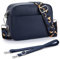 KALIDI Umhängetasche für Damen, mit verstellbarem breitem Gurt und schmalem Riemen, mehrere Taschen, stilvolle Handtaschen, dunkelblau
