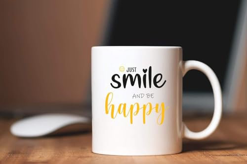 HD PRINT4YOU Tasse à café - Tasse avec photo imprimée - Tasse en céramique personnalisée - Motif (Just Smile)