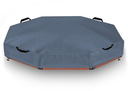 DUSTYPROTE Octagon Sandboxes Cover 420D Heavy Duty Children's Sandbox Protection,Outdoor Garden Outdoor Octagon Sand Box Cover (Grey)