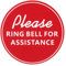 PATIKIL Please Ring Bell For Assistance Sign, 4ODx0.1T Self-Adhesive Warning Sign for Business Home Door Wall Window Office Entrance, Red Board White Text