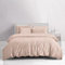 FIREYA Premium Bettwäsche 135x200-100% Baumwolle Satin - ÖKO-Tex Zertifiziert - Bettbezug-Set Decke Kissen Bezug Cover Bett Deckenbezug Bedding Duvet Weich Einfarbig Pink Beige