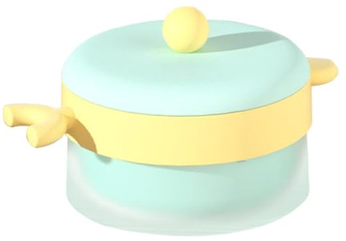 Thermoware Grande cocotte isotherme avec ventouse et isolation à double paroi, élégante casserole chaude pour nourriture/salade, bol de service thermique en acier inoxydable avec nœud bleu