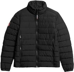 Superdry Herren Fuji Steppjacke mit Stickerei Schwarz M