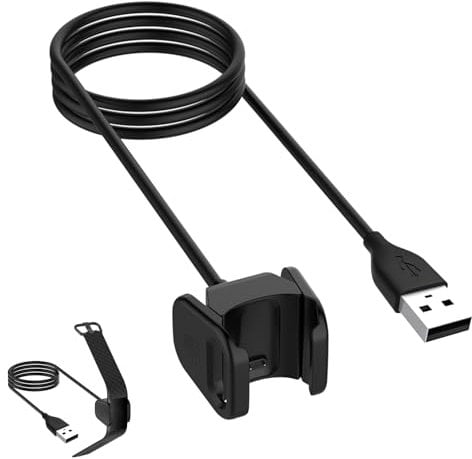 Charger Compatible for Fitbit Charge 4, Replacement Charging Cord Exclusively Designed for Fitbit Charge 4 Fitness Tracker, Smartwatch Charger Not Compatible with Charge 2 Charge 3, Fast Charge