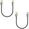 Danfetsoy Cavo da USB 2.0 a USB B per stampante, 0,3 m, da USB B maschio a USB 2.0 maschio, adatto per controller DJ, stampante, scanner, fax, tastiera midi, ecc. (confezione da 2, 0,3 m)