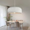 Moderne Esszimmer Pendelleuchte Japanischer Wabi-Sabi-Stil Hängelampe Lampenschirm Aus Steinimitat Pendellampe Vogelnest-Form Licht Weißer Hängeleuchte Kreative Für Esstisch Wohnzimmer Küche(D50cm)