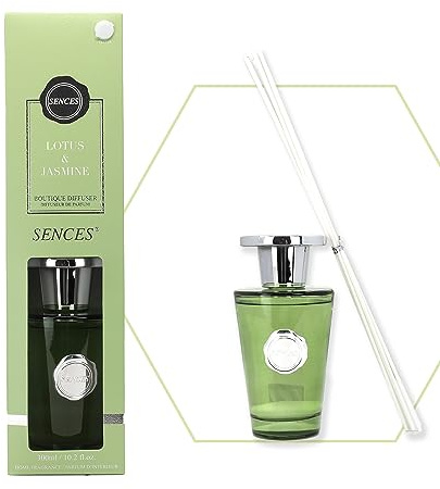 Boutique Reed Diffuser 300ml Scented Wick Fragrance Lotus & Jasmine Aromatherapy