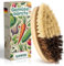lampox® Bamboo Vegetable Brush - Cleaning Brush with Natural Bristles for Fruit & Vegetables - Sustainable Brush for Vegetable Cleaning - Bamboo Wood Dish Brush Environmentally Friendly & Plastic-Free